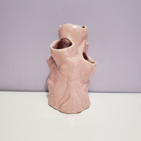 Pottery Vase Multi Opening Pink Tulip Flower Home Decor 7"×4.5" Country - Picture 3 of 12